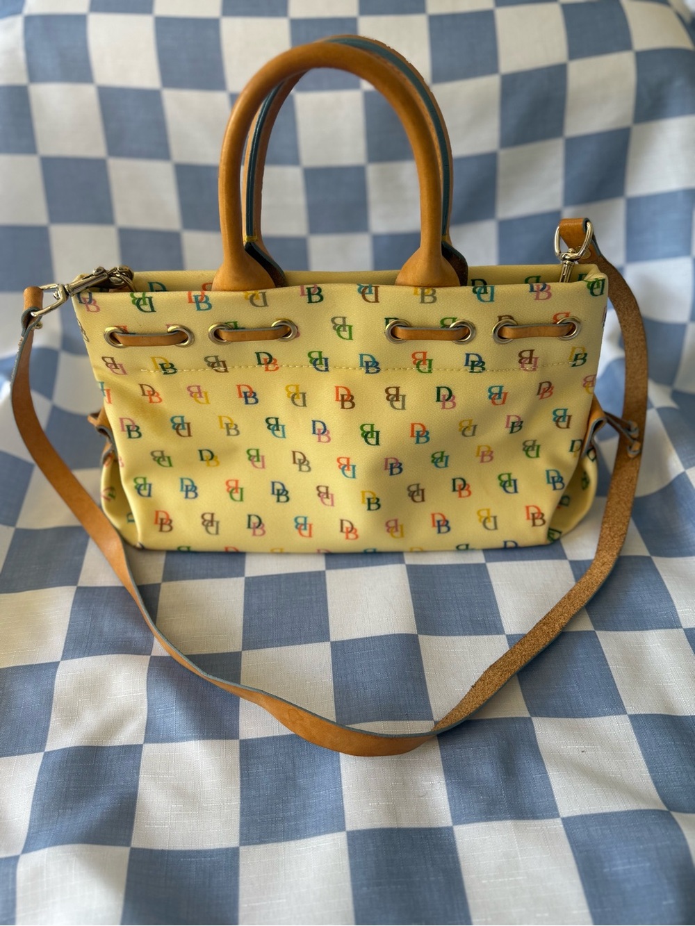 Dooney & Bourke Rainbow Monogram Canvas Satchel
